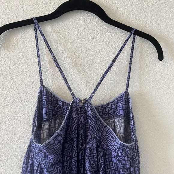 By Anthropologie Savona Slip Dress Sz S Purple Maxi Accent Boho Cotton Blend - Picture 9 of 16